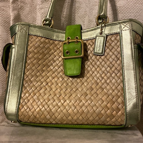 Coach Straw Satchel - Picture 1 of 15